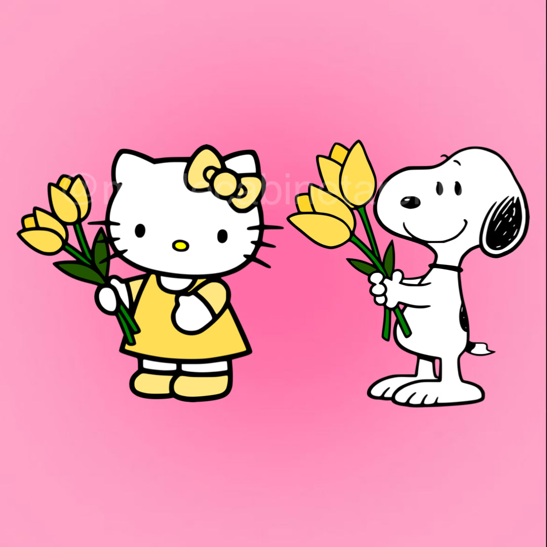 HK Snoopy Tulips (2) SVG + PNG