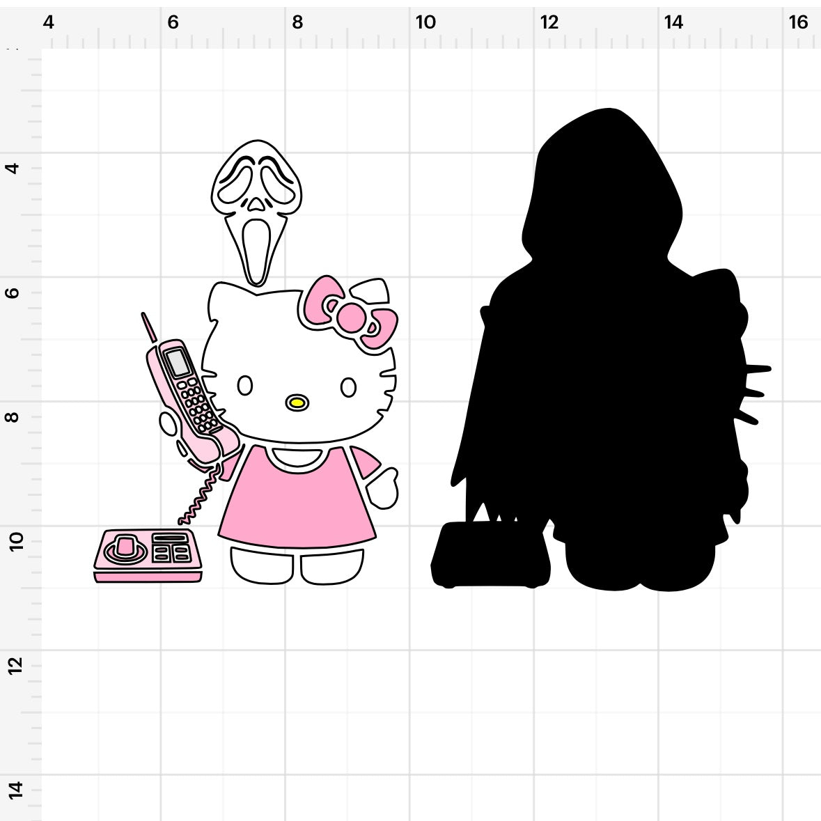 HK Ghostface Landline SVG + PNG