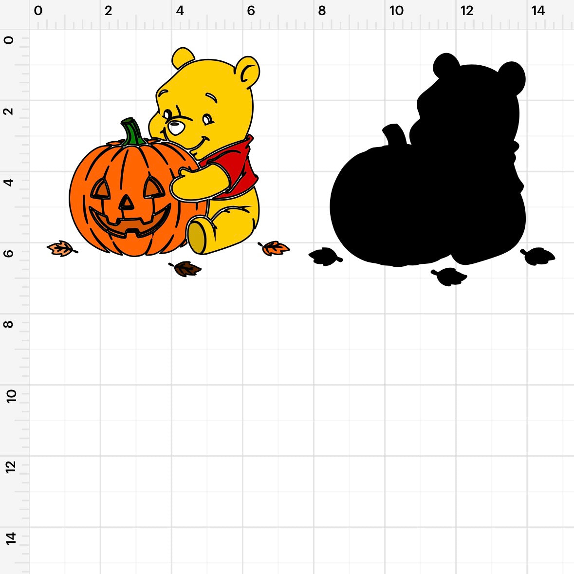 Baby Fall Winnie The Pooh (2) SVG + PNG