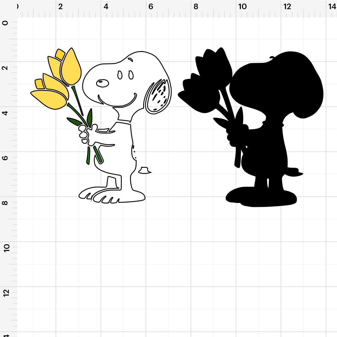 HK Snoopy Tulips (2) SVG + PNG