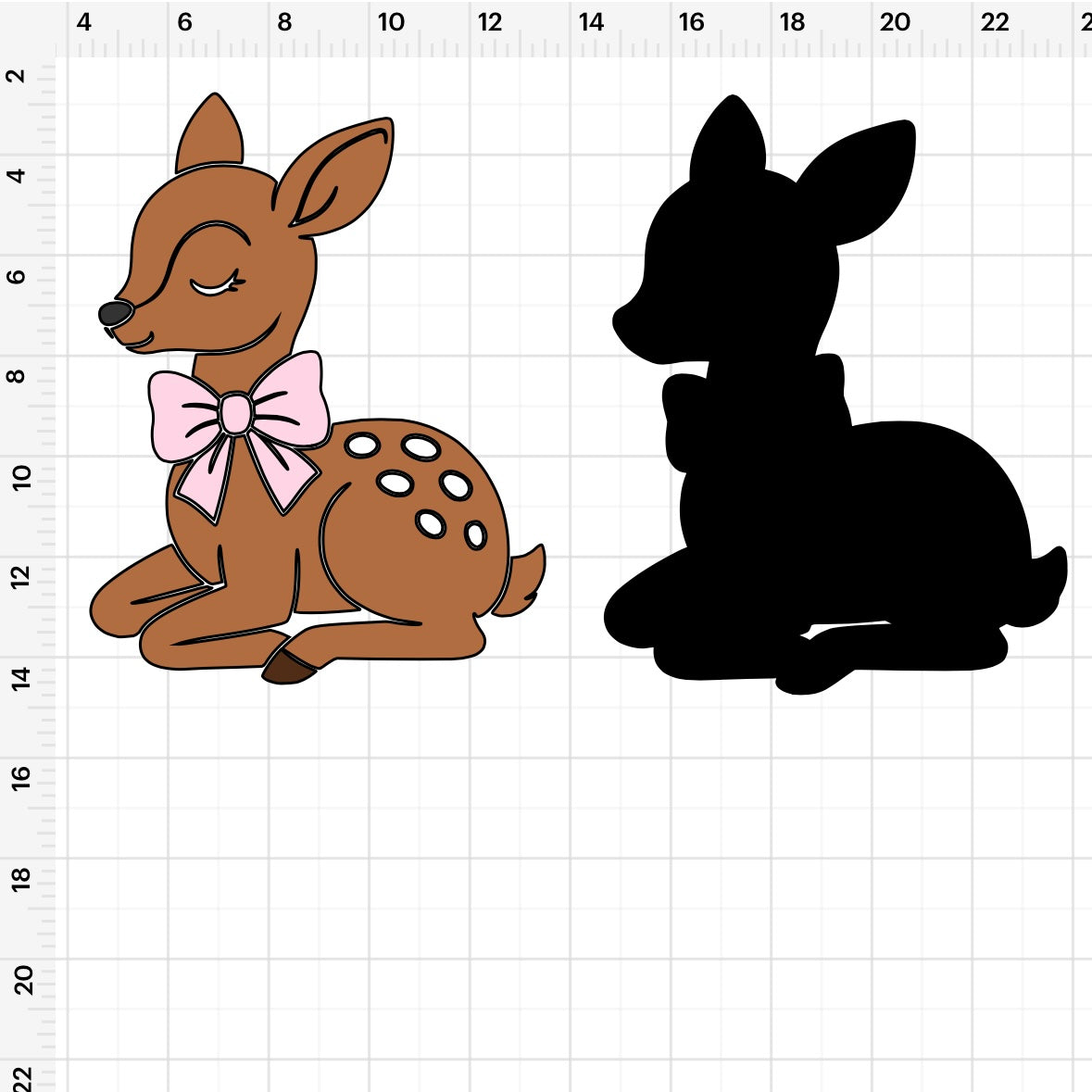 Fawn + Swan (2) SVG + PNG