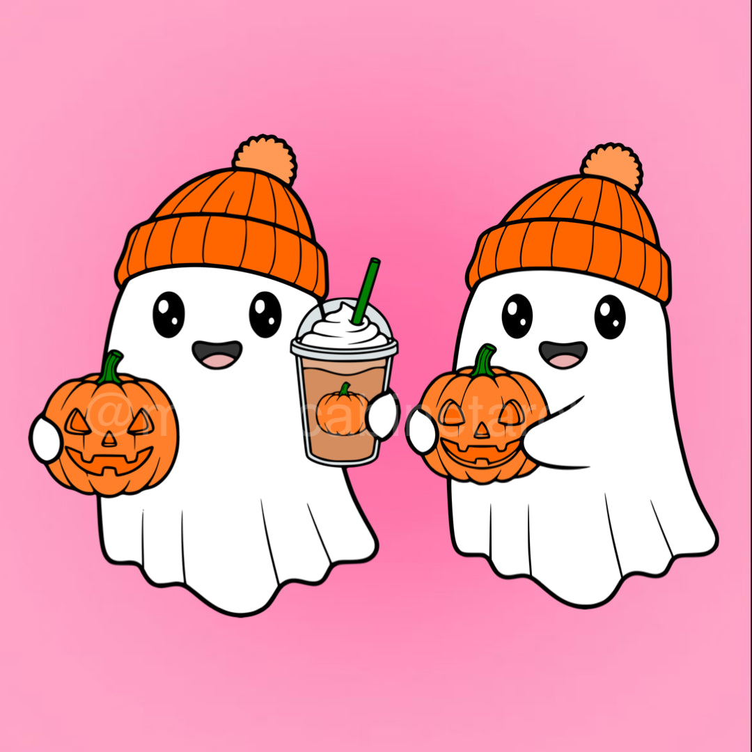 Ghost Pumpkins (2) SVG + PNG