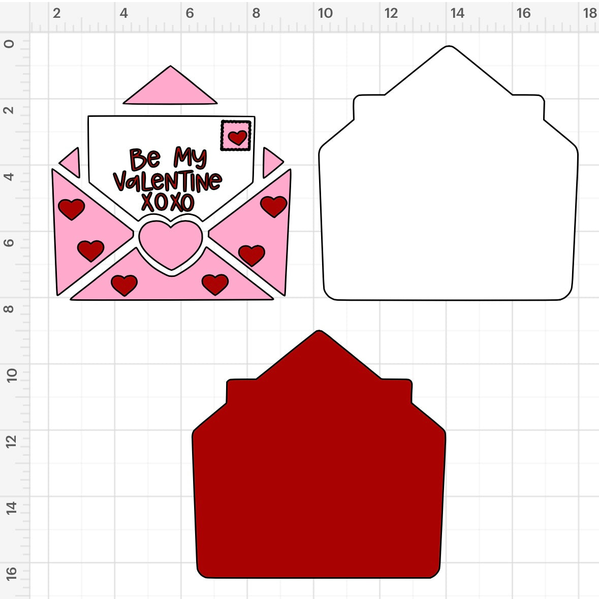 Be My Valentine Envelope SVG + PNG