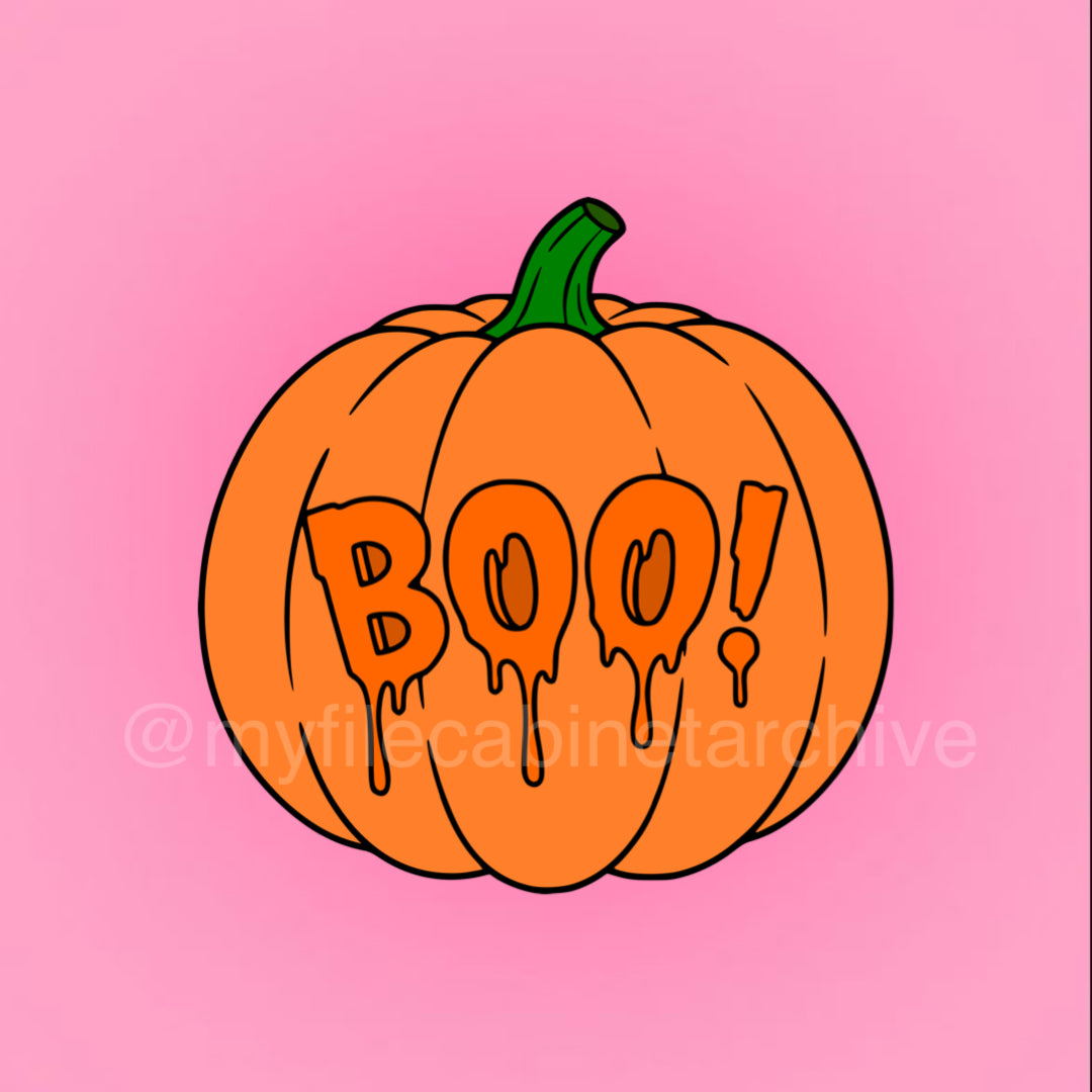 Boo Carved Pumpkin SVG + PNG