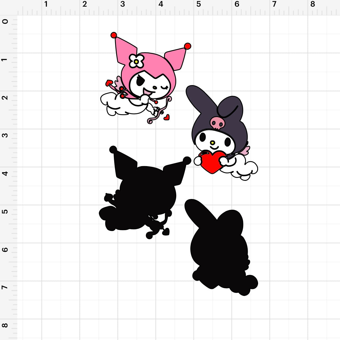 My Melody Kuromi Cupid SVG + PNG