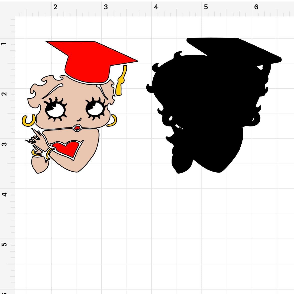Betty Boop Grad SVG + PNG