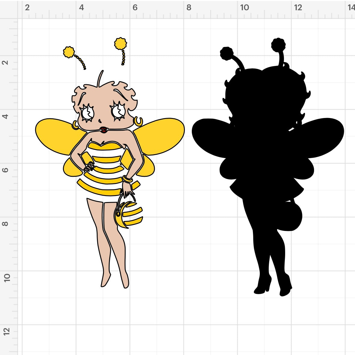 Ladybug Bee Betty Boop (2) SVG + PNG