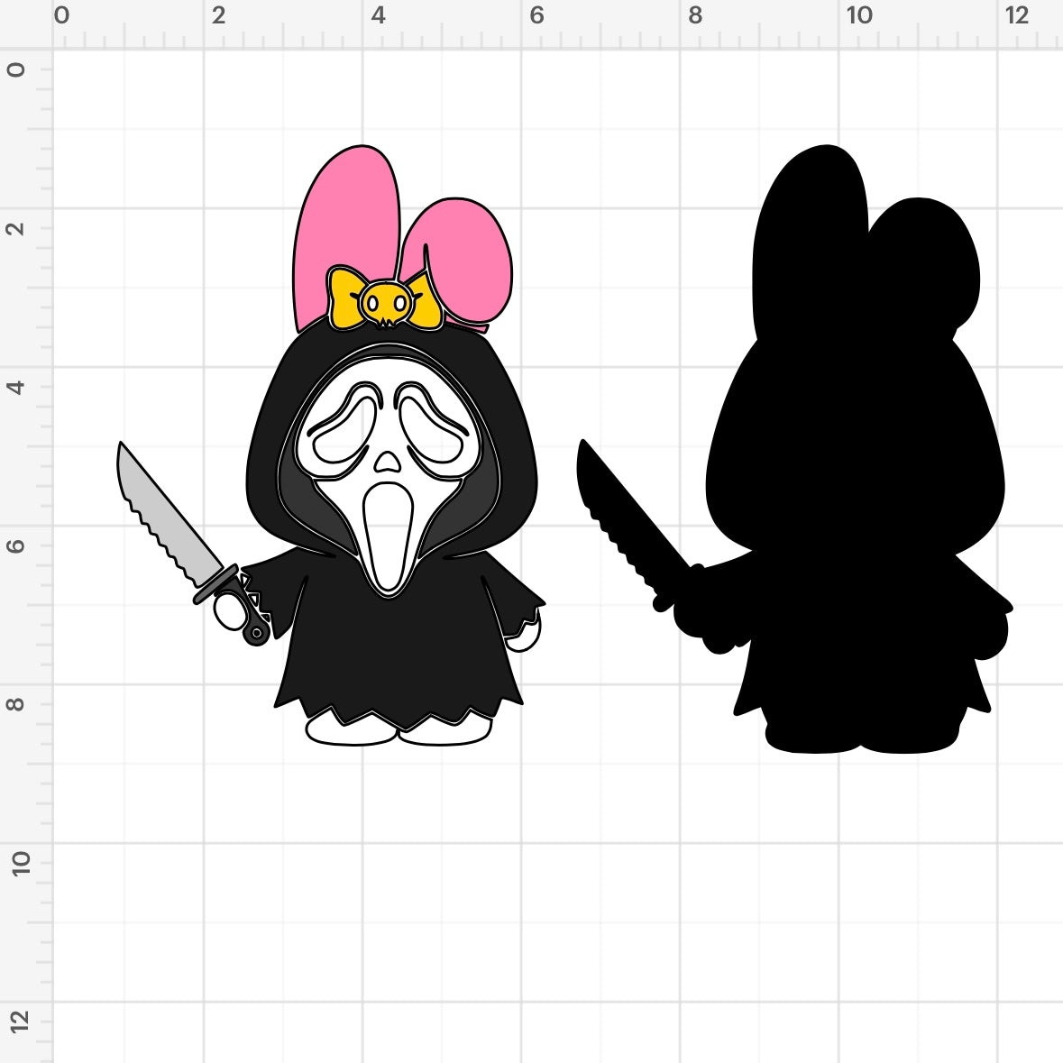 My Melody & Kuromi Ghostface (2) SVG + PNG