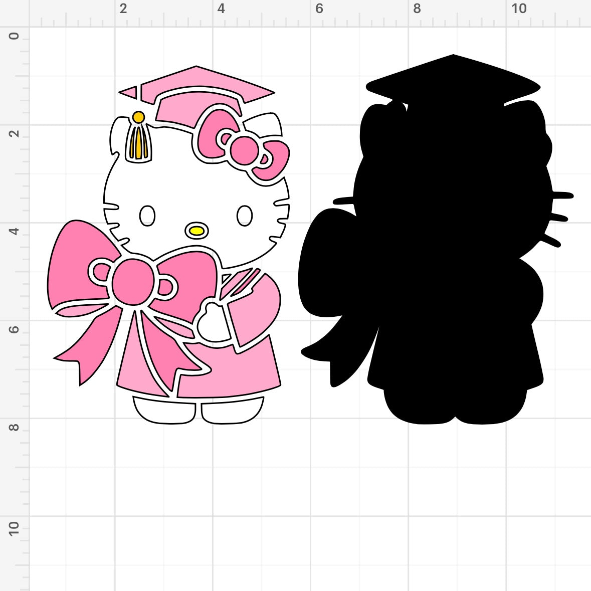 HK Graduate Hugging Bow SVG + PNG