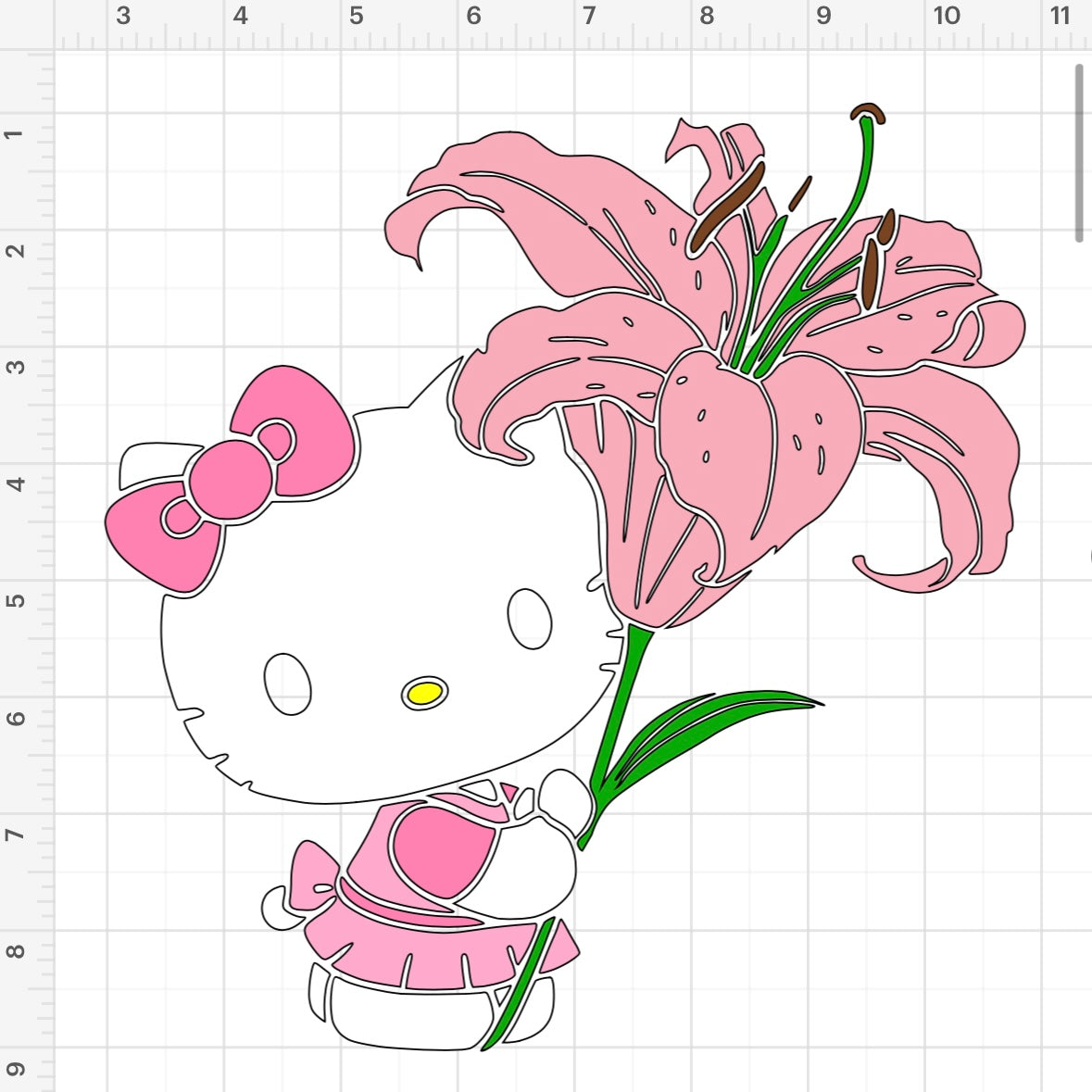 HK Lily Flower SVG + PNG