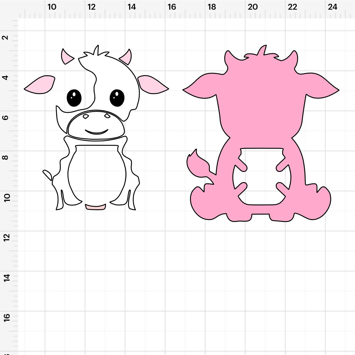 Pink Cow Buzzball Holder SVG