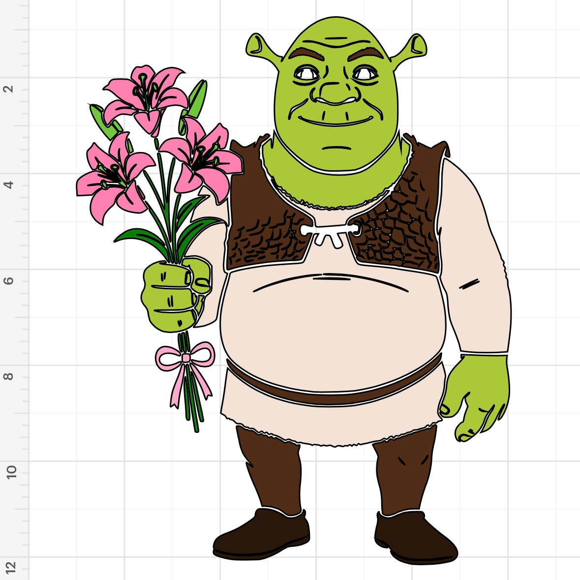 Shrek Lily Bouquet SVG + PNG