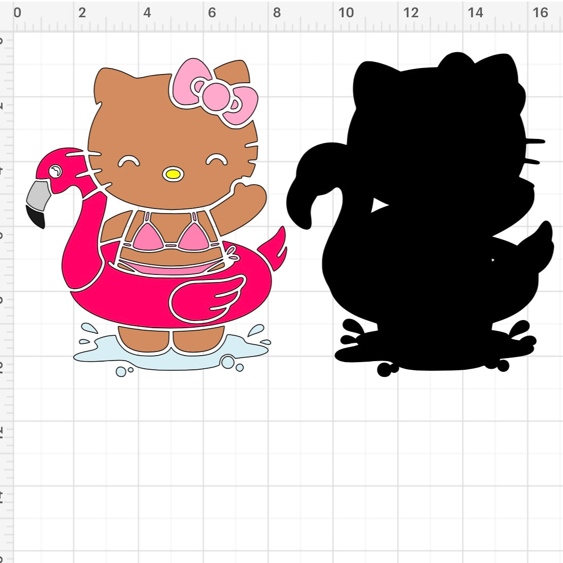 HK Flamingo Floatie (2) SVG + PNG