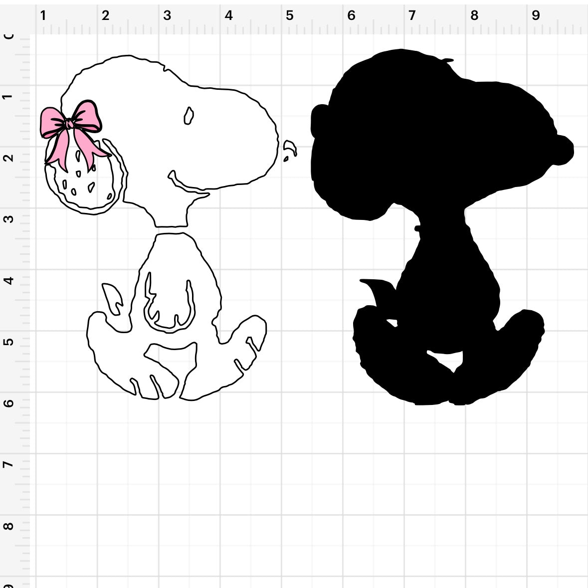 Snoopy Pink Bow (2) SVG + PNG