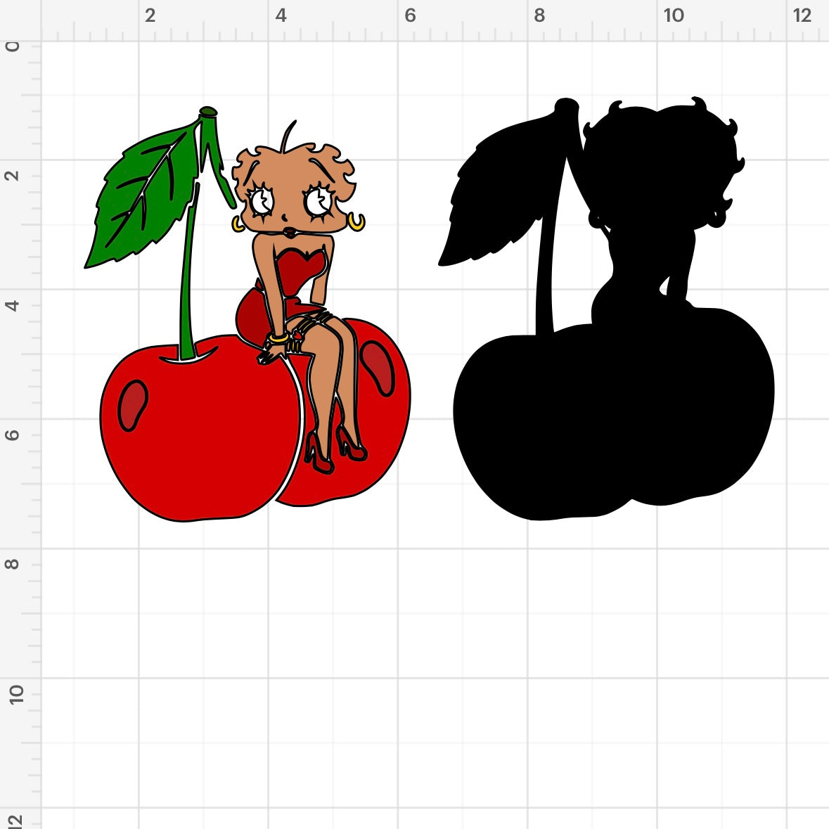 Cherry Betty Boop (2) SVG + PNG
