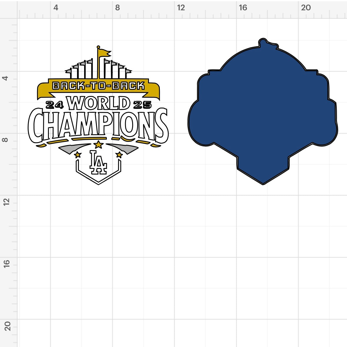Dodgers 2425 World Champions SVG + PNG