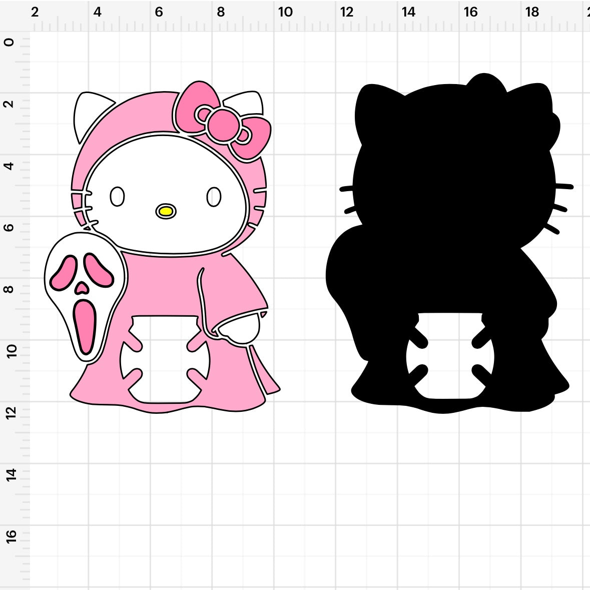 HK Pink Ghostface Buzzball Holder SVG + PNG