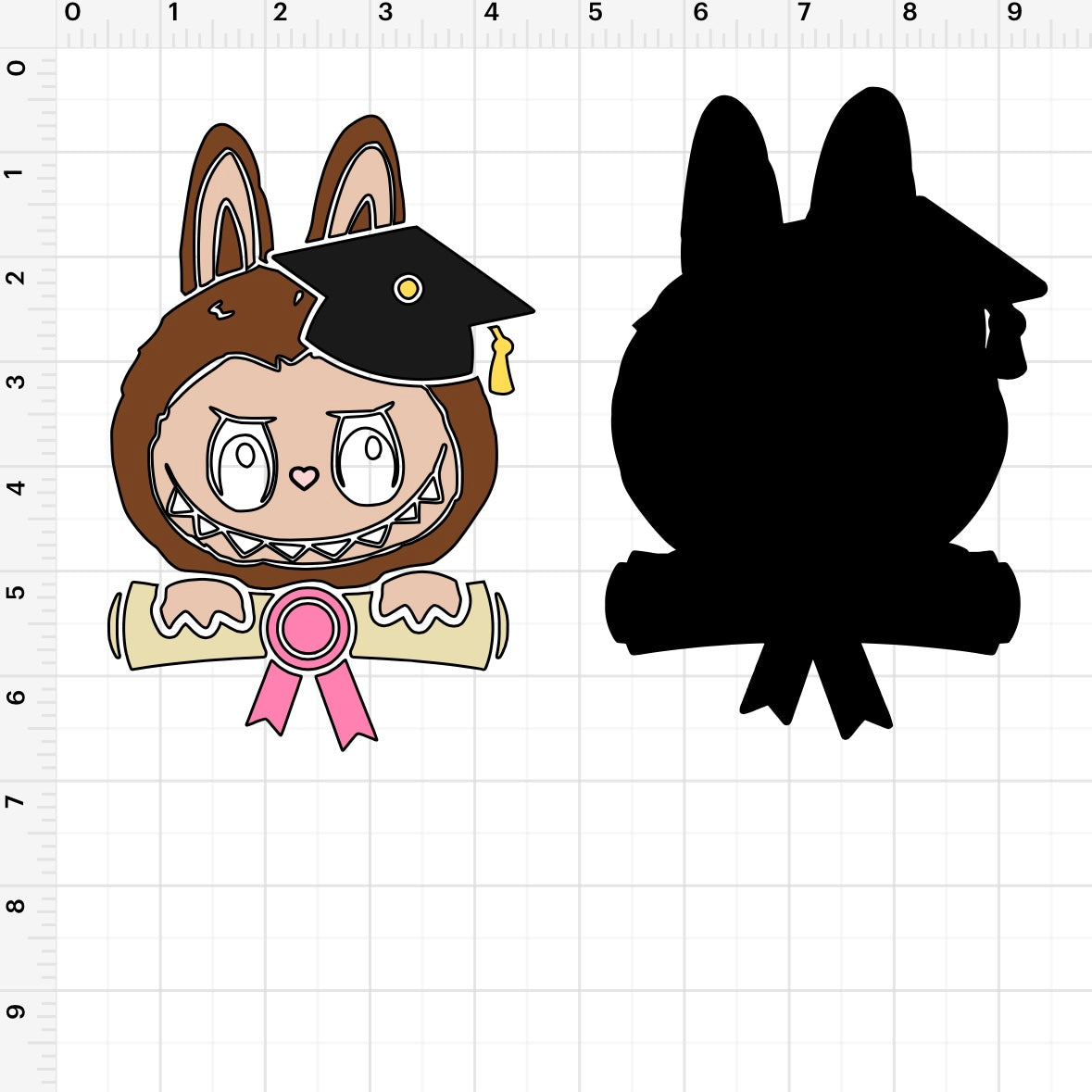 Labubu Graduate (2) SVG + PNG