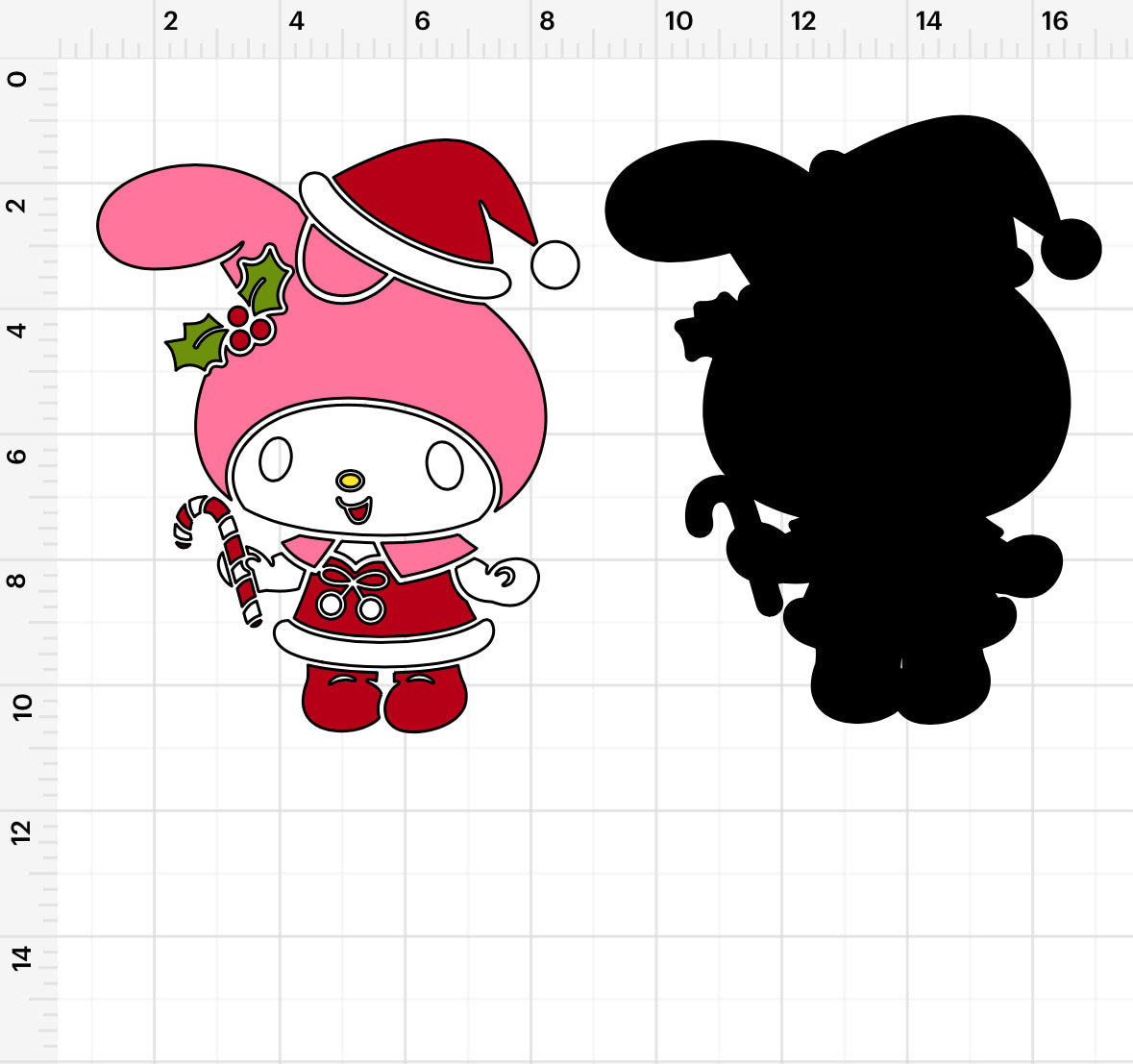 My Melody Kuromi Christmas (2) SVG + PNG