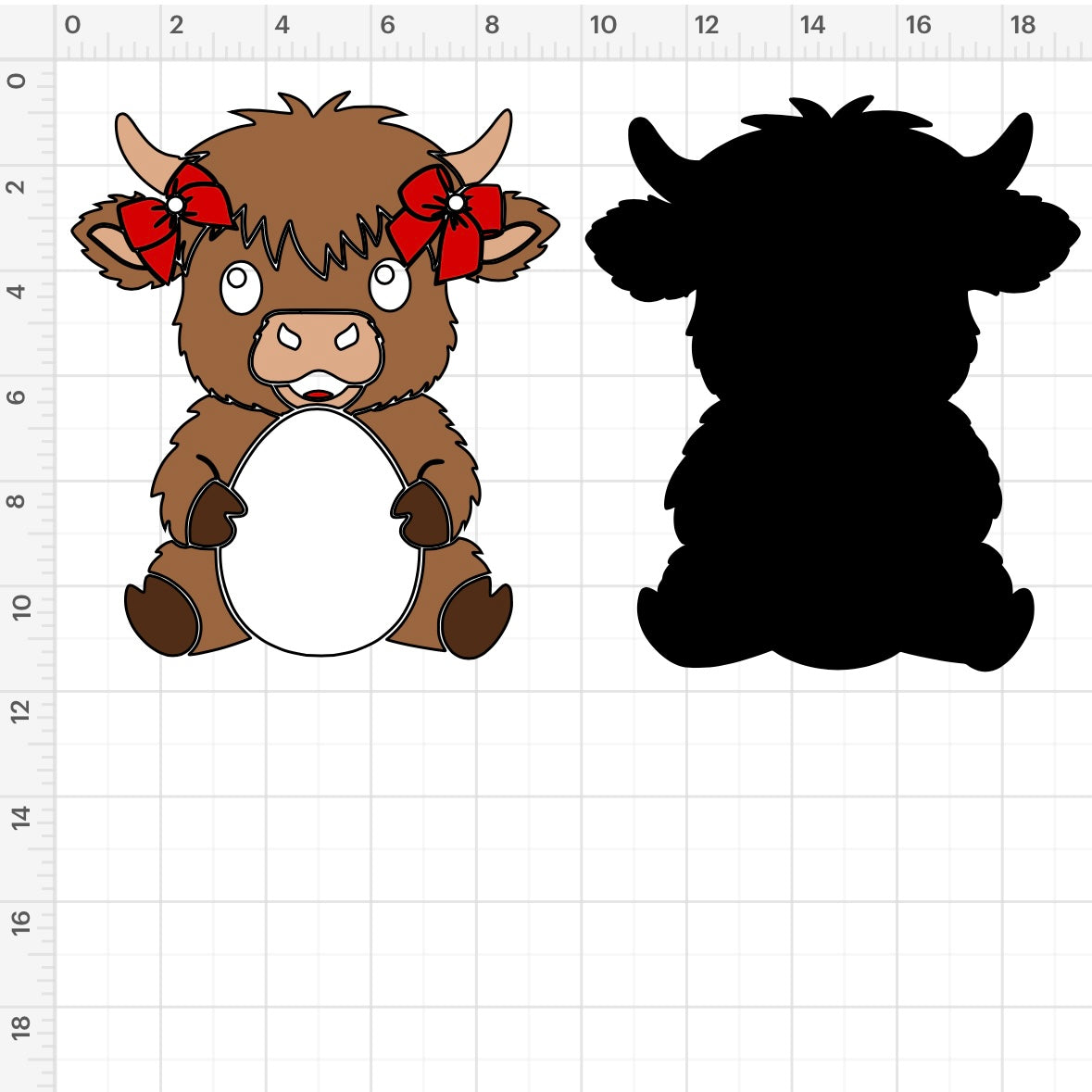Highland Cow Easter Egg (2) SVG + PNG