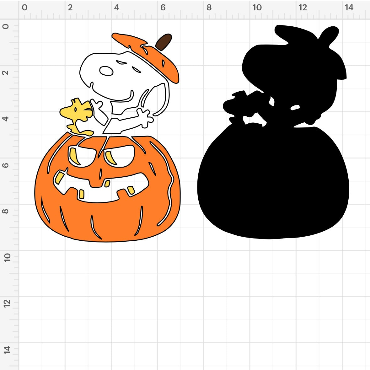 Snoopy & Woodstock In Pumpkin SVG + PNG