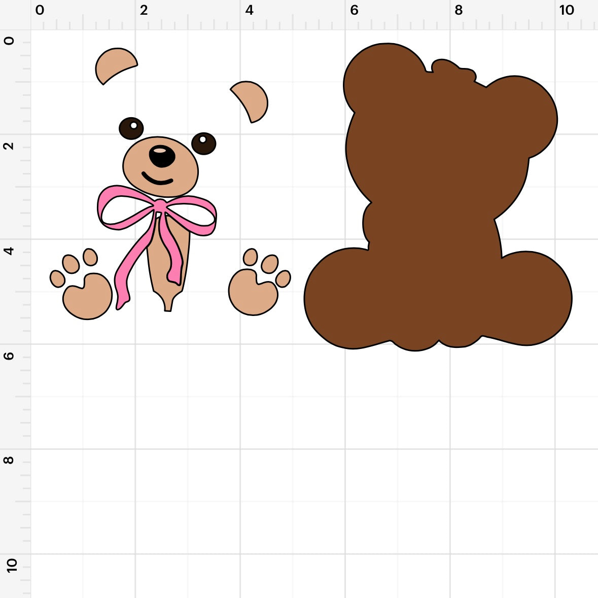 Bow Teddy Bear SVG + PNG