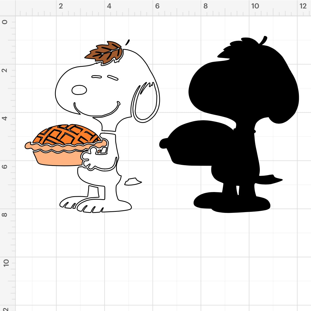 Snoopy Holding Pie (2) SVG + PNG