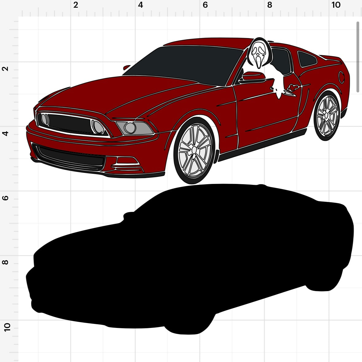 Mustang Ghostface SVG + PNG