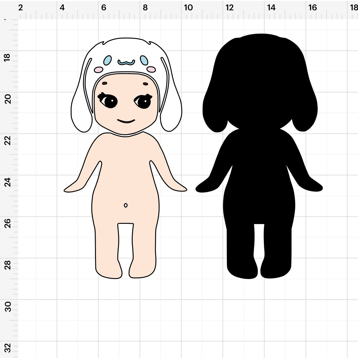 Cinnamoroll & Kuromi Sonny Angel (2) SVG + PNG