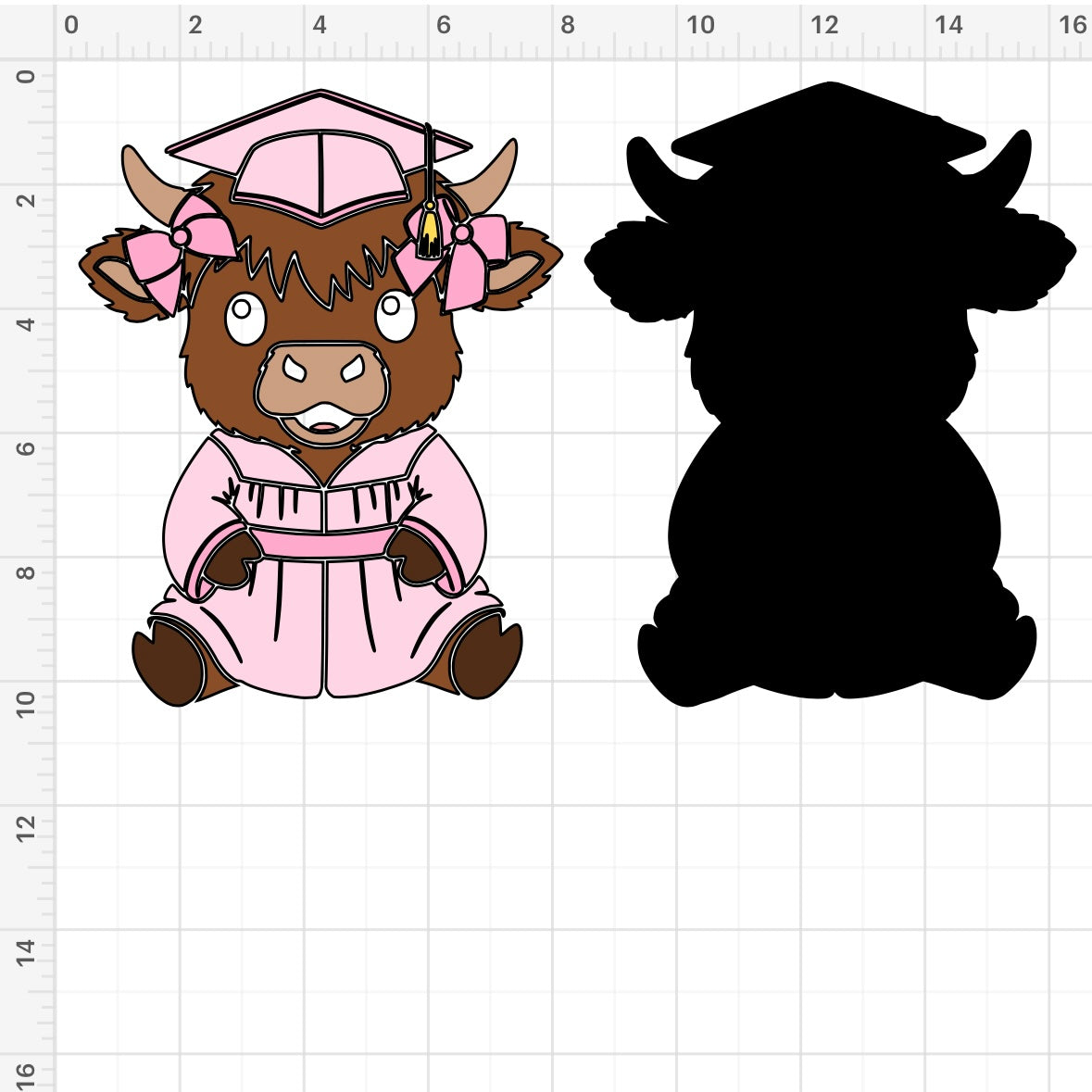 Cow Graduation (2) SVG + PNG