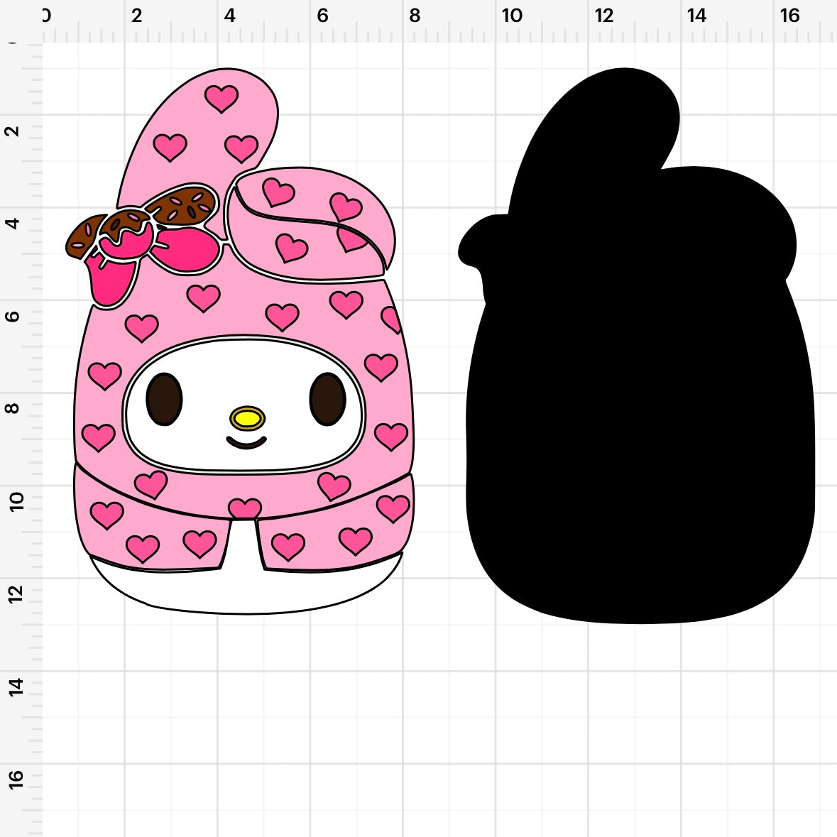 HK & Friends Squishmallow Heart Chocolate (3) SVG + PNG