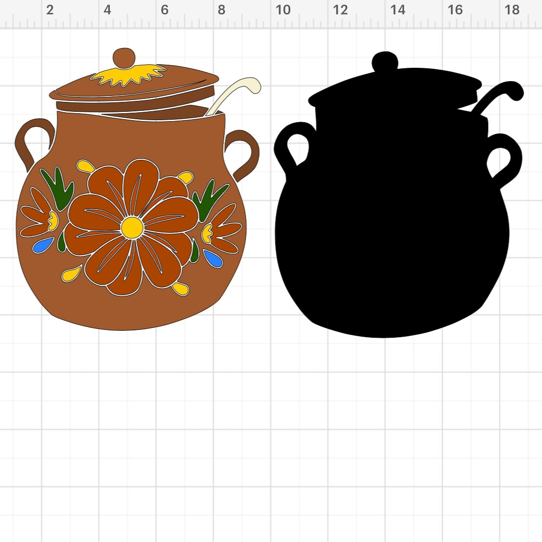 Floral Taza SVG + PNG