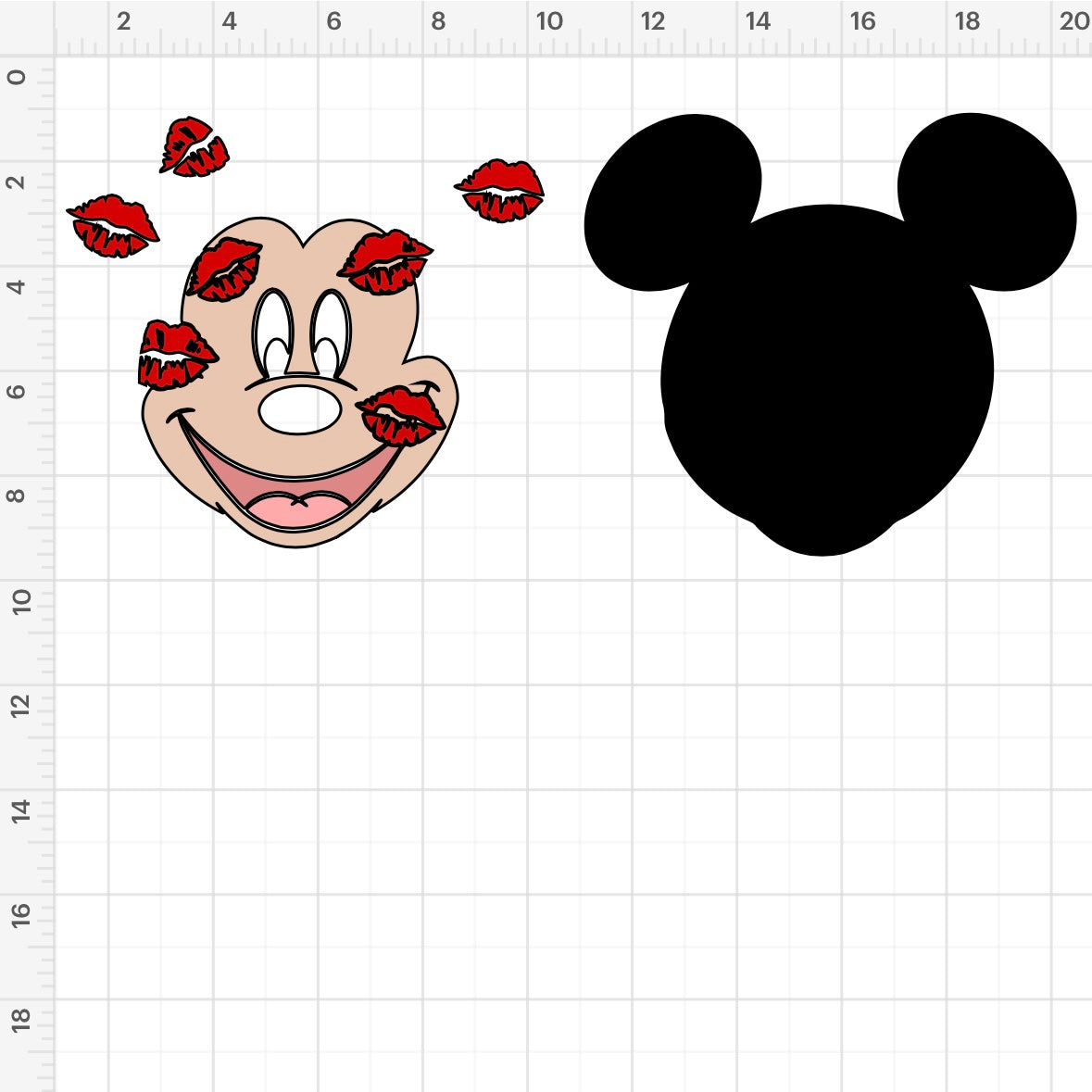 Mickey Mouse Kisses SVG + PNG