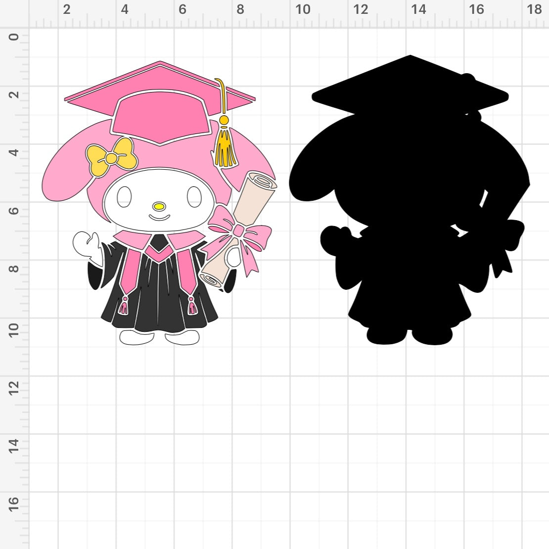 My Melody Bow Graduate SVG + PNG