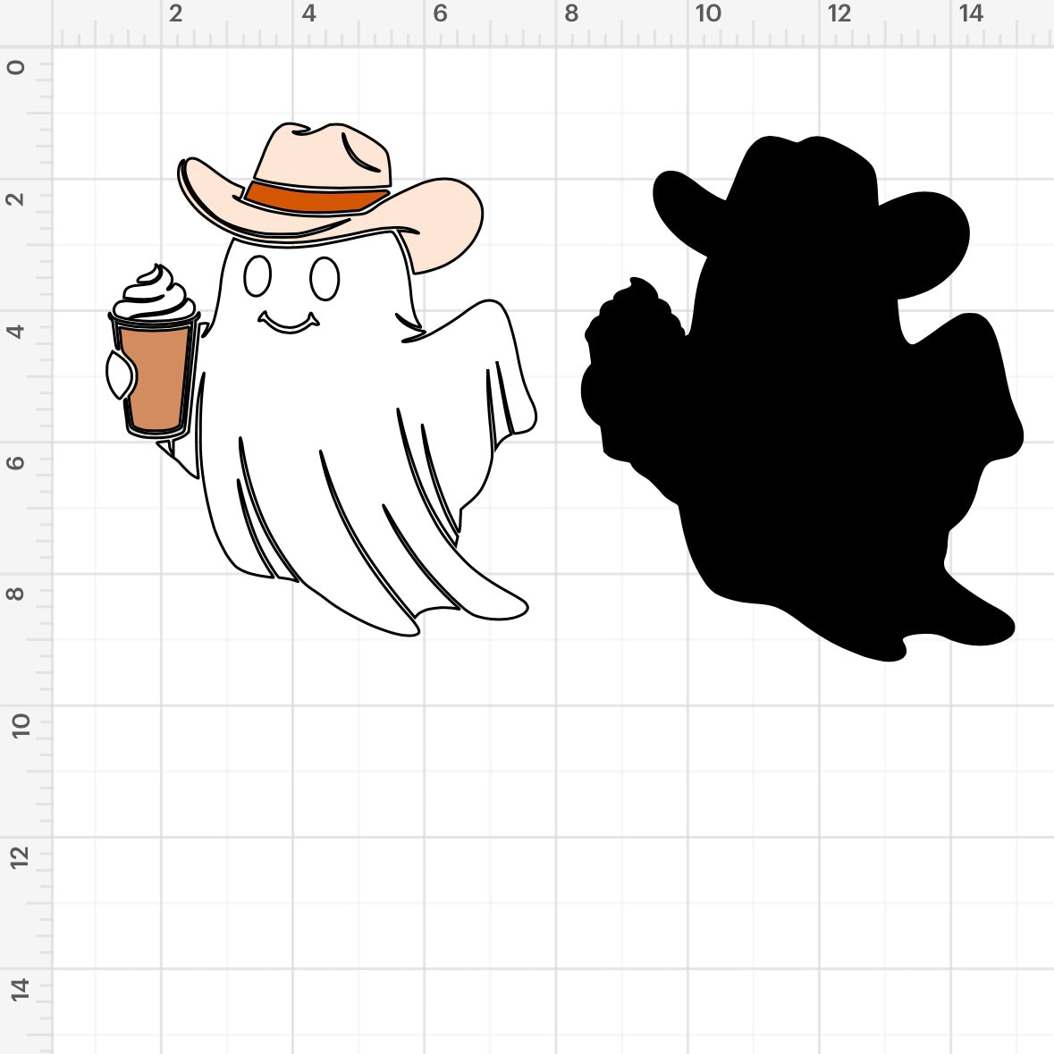 Cowboy Ghost (2) SVG + PNG