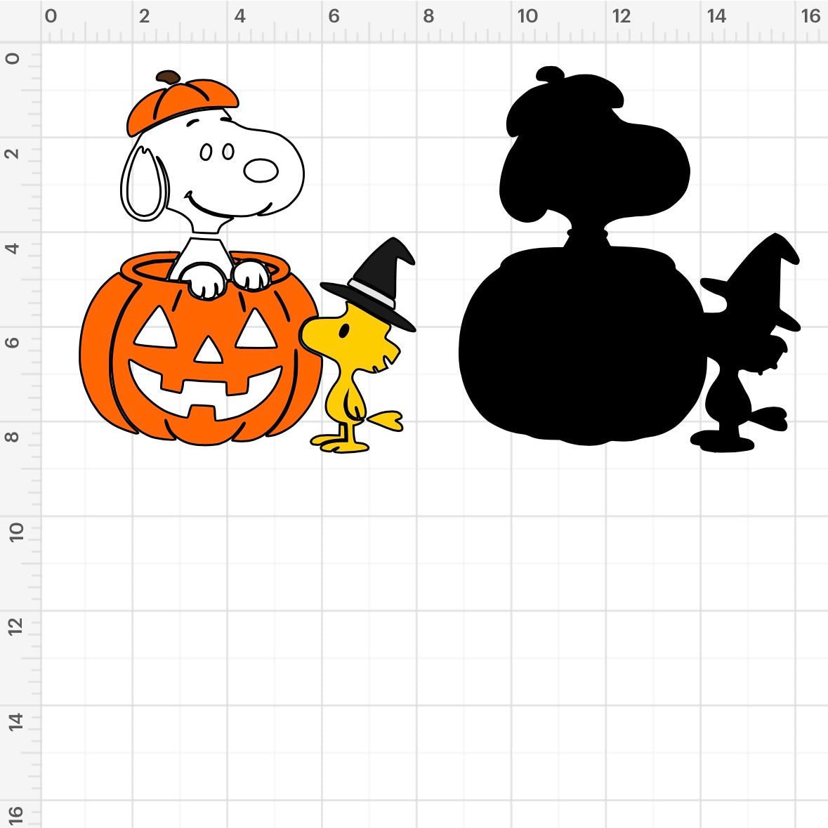 Snoopy Woodstock Pumpkin SVG + PNG