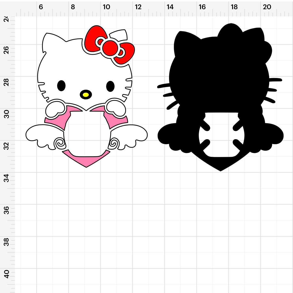 HK Heart Angel Buzzball Holder SVG