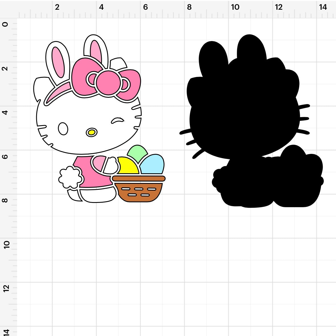 HK Easter Bunny Winking SVG + PNG