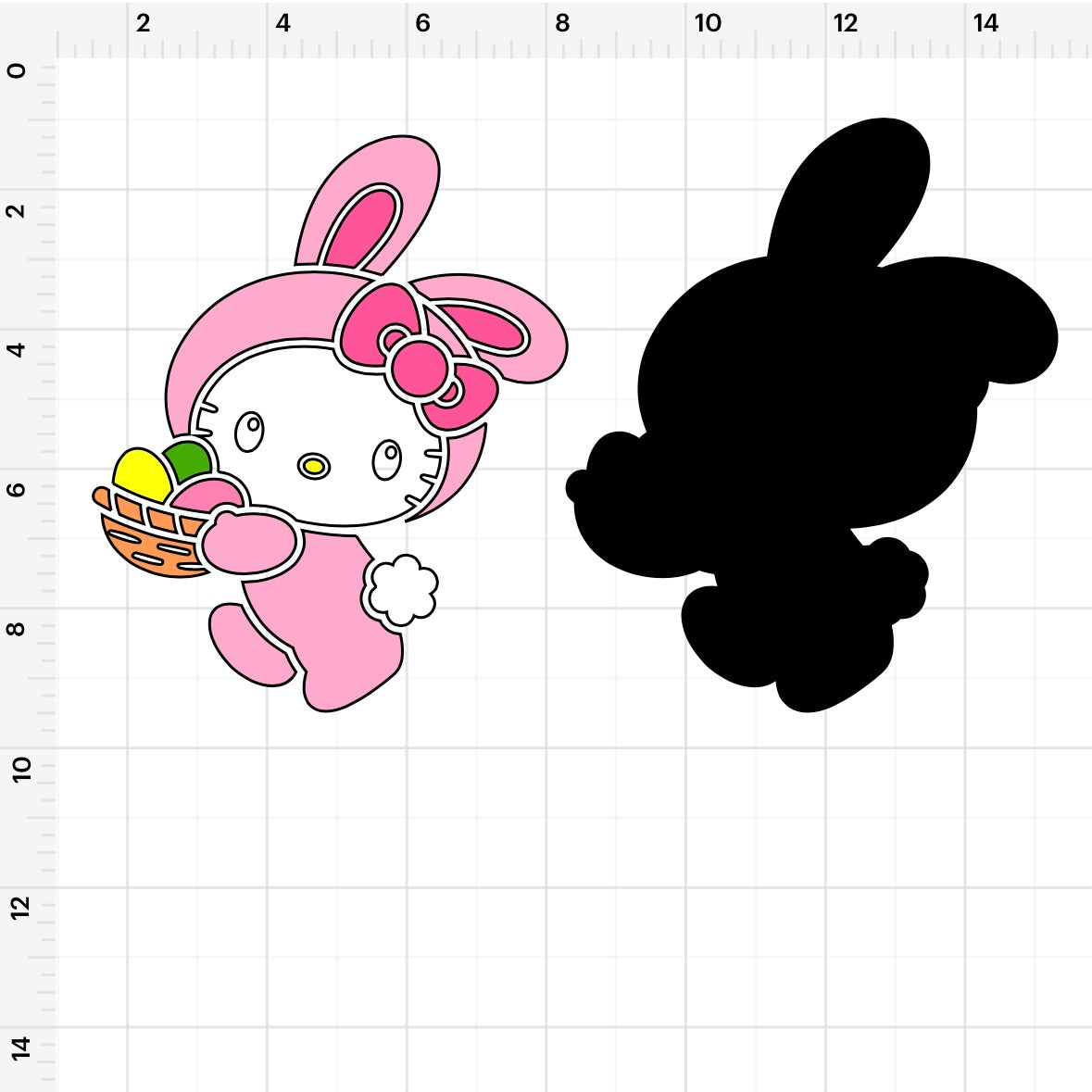 HK Pink Easter Bunny (2) SVG + PNG