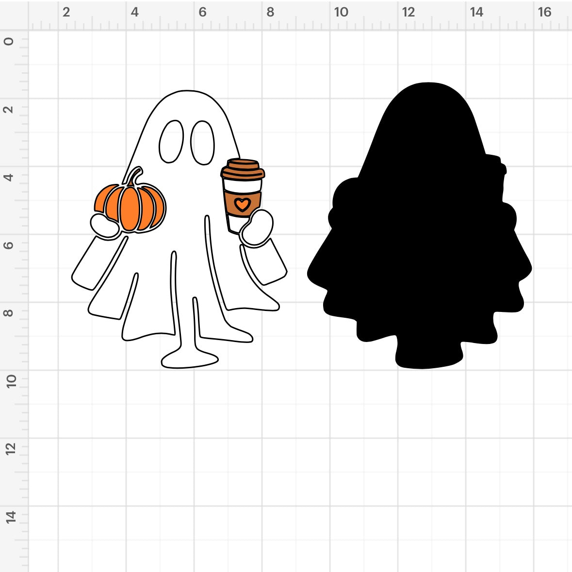 Pumpkin Fall Ghost (2) SVG + PNG