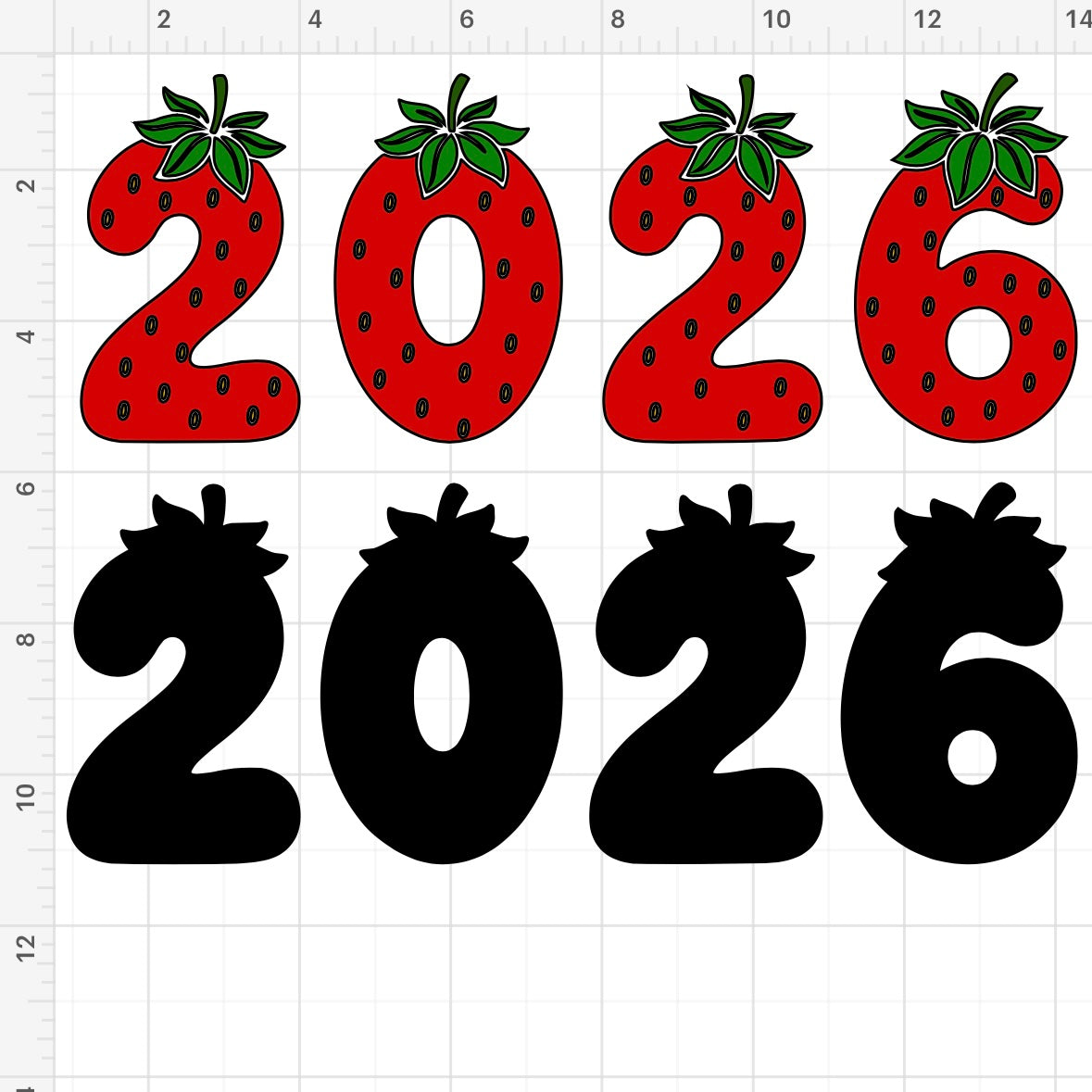 2026 Strawberry Font SVG + PNG