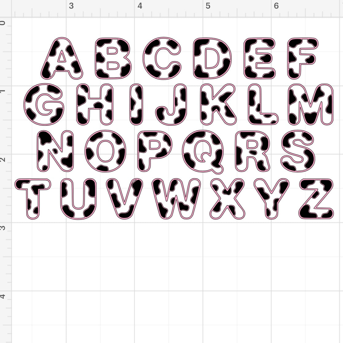 Cow Rounded Font SVG
