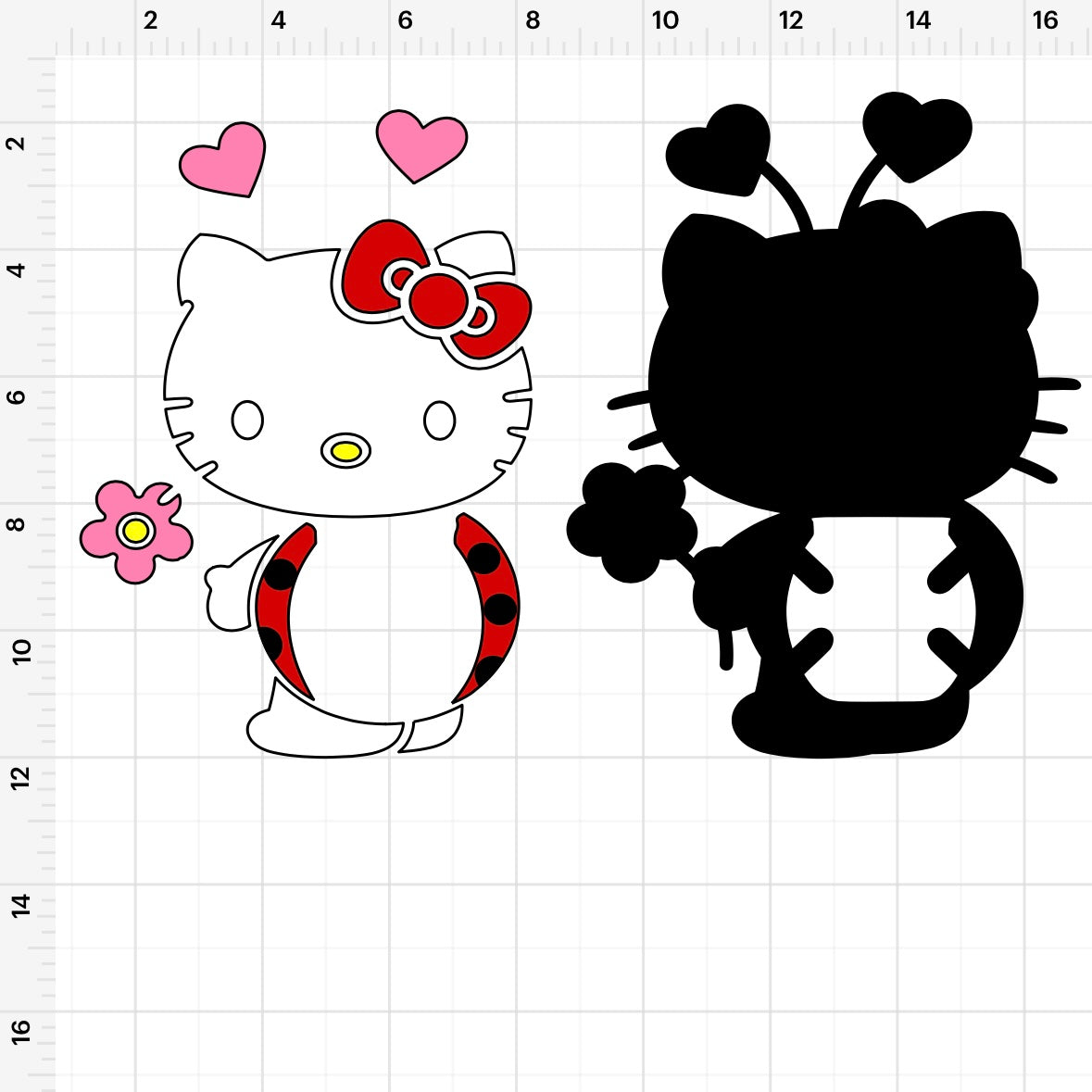 HK Heart Ladybug Buzzball Holder SVG