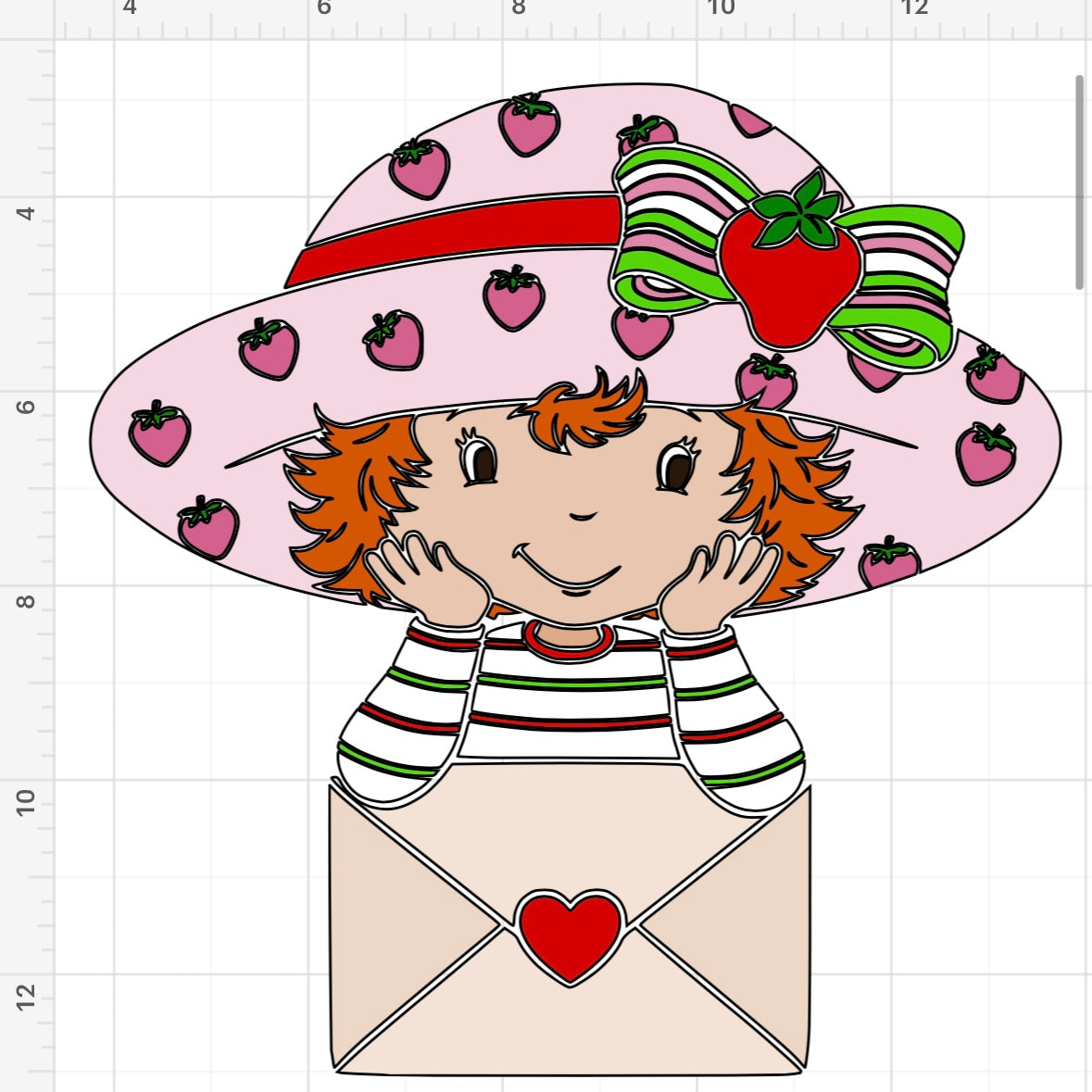 Strawberry Shortcake Love Letter SVG + PNG
