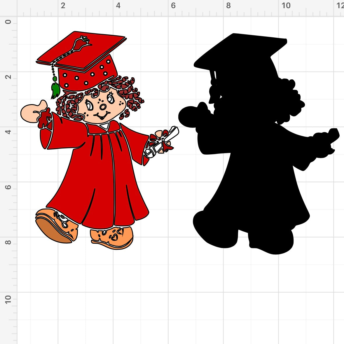 Strawberry Shortcake Graduation Gown SVG + PNG