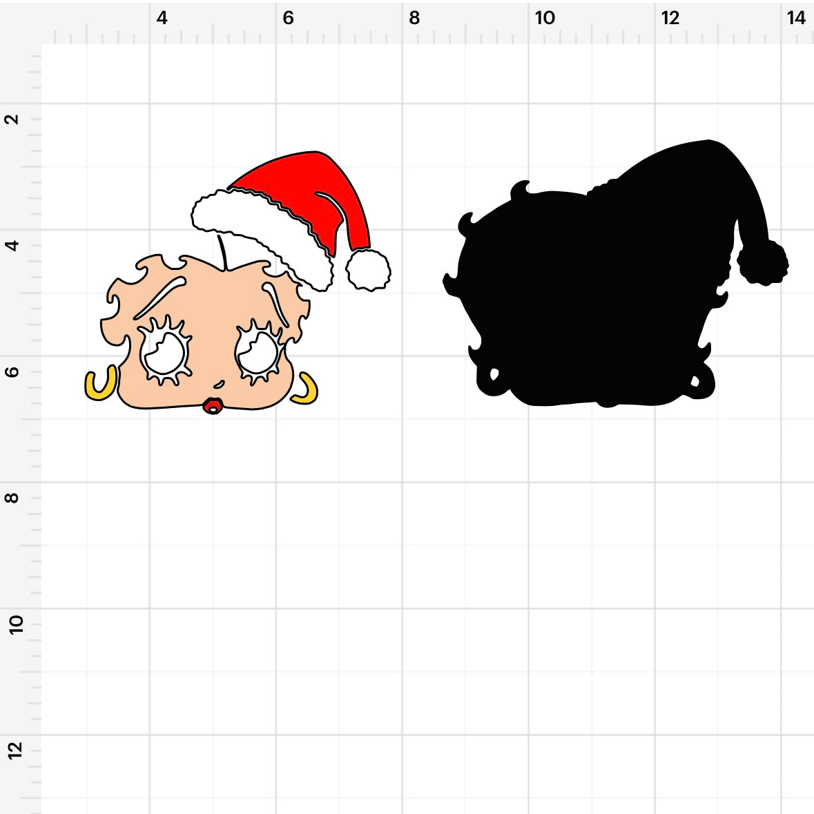 Betty Boop Christmas (3) SVG + PNG