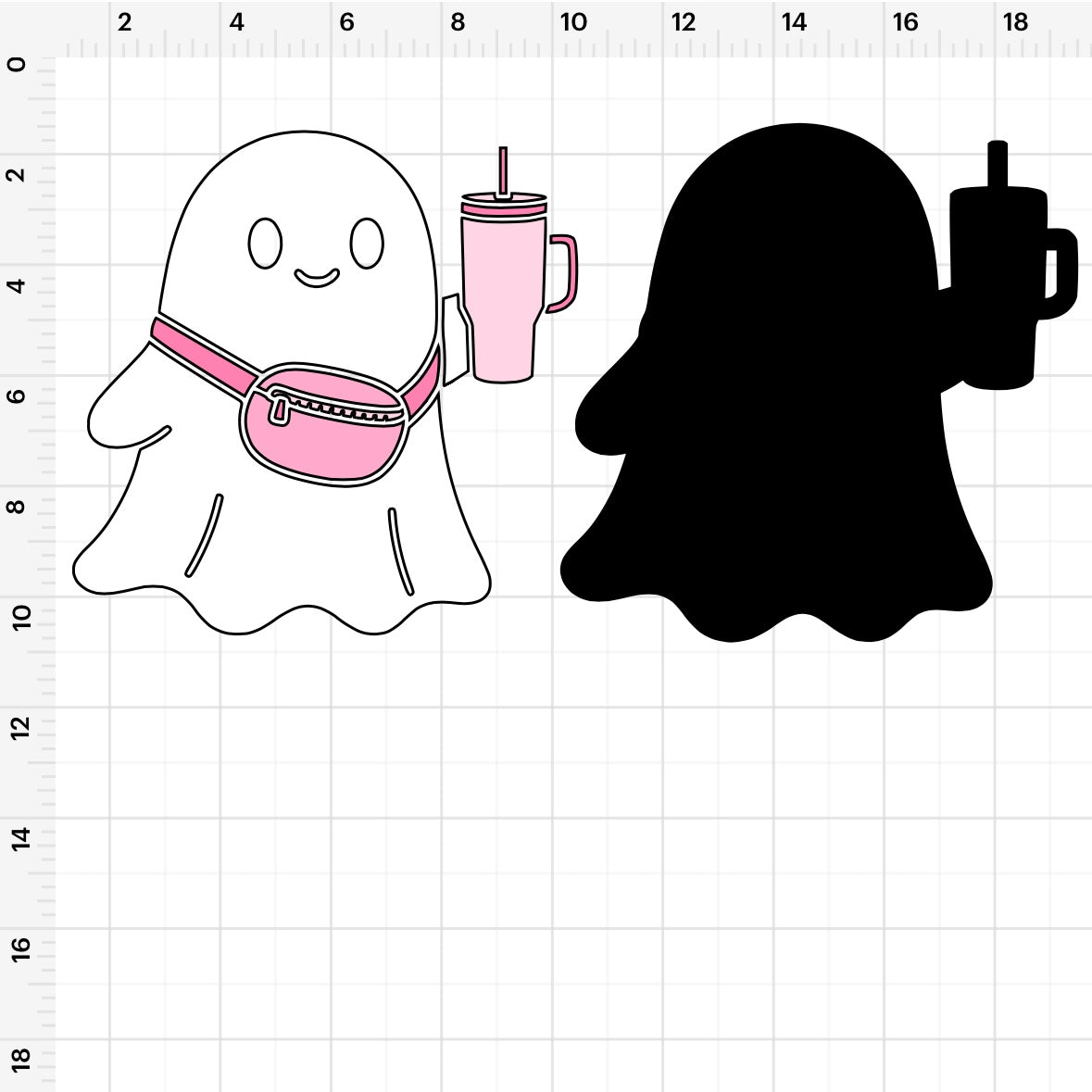 Ghost Tumbler SVG + PNG