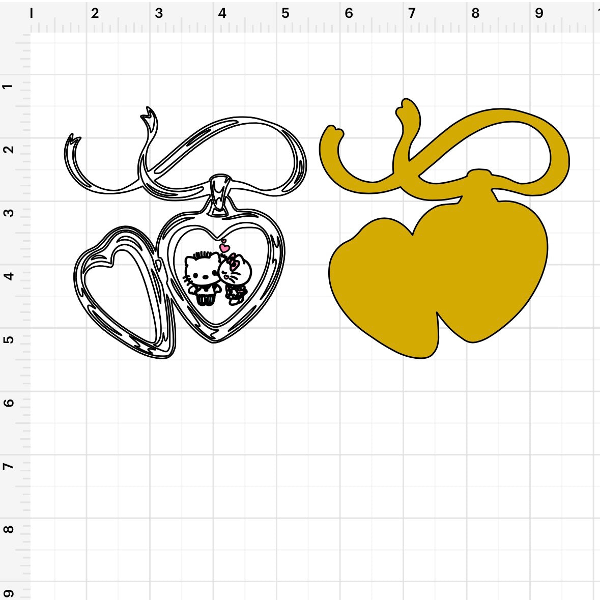 HK Kissing Dear Daniel Locket SVG + PNG
