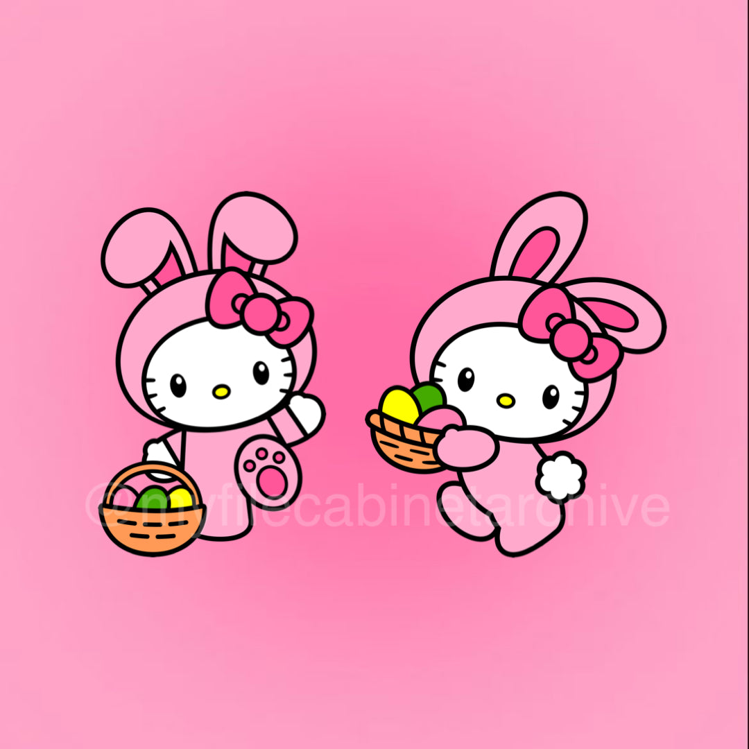 HK Pink Easter Bunny (2) SVG + PNG
