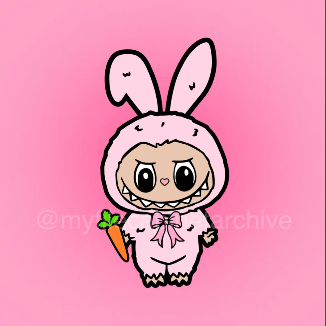 Labubu Easter Bunny SVG + PNG